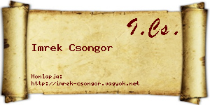 Imrek Csongor névjegykártya