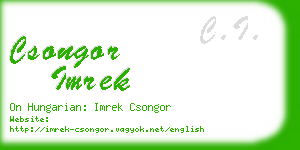 csongor imrek business card